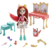 Кукла Mattel Royal Enchantimals Victorian Vanity, с лисица и аксесоари