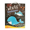 Хартиена торбичка за подарък с 3D принт Raya Toys Little World M, 32 см.