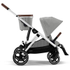 Бебешка количка за близнаци Cybex Gazelle S, сребристо шаси
