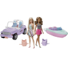 Комплект кукли Mattel Barbie Doll Ride, с джип и лодка