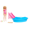 Комплект Mattel BARBIE с басейн и водна пързалка, HRJ74