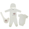 Комплект за новородено Сiсcim Baby Корона, Пудра, 5 ч., 0-1 м., U3961