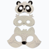 Комплект за оцветяване Raya Toys Маски с животни, 3 бр.