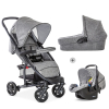 Бебешка количка 3в1 Hauck Malibu 4 Trioset melange/grey
