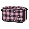 Несесер за училище St. Majewski St. Right Pink Checkered, троен, пълен