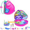 Игрален комплект Mattel Polly Pocket Sloth Family 2 в 1 Чантичка с аксесоари и мини кукли