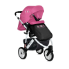 Бебешка количка Lorelli MONZA 3 2в1 Rose and Black с въздушни гуми 2015