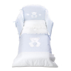 Спален комплект Italbaby PELUCHE Pony 4ч. 70х130 White/Blue с обиколник, с бродерия