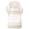 Спален комплект Italbaby PELUCHE DOVE GREY Pony 4ч. 70х130 см. с обиколник, с бродерия