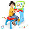 Статив за рисуване и магнитна дъска 2 в 1 Raya Toys със столче и материали
