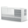 Трансформираща бебешка кошара Italbaby OSLO Осн. цвят бял + чекмеджета Grey