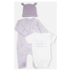 Бебешки комплект Bebetto RABBIT AND CARROTS LILAC 3ч., 0-6 м., Z1167