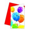 Покани с пликове Procos Balloons 6 бр. 88153