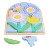 Детски дървен пъзел с рамка Fisher Price цвете, 38 ч.