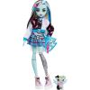 Кукла Mattel Monster High Frankie Stein с аксесоари и домашен любимец 