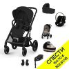 Пакет с бебешка количка 7 в 1 Cybex Balios S Lux 2025 + кош + стол Cloud G i-Size, база G3 и аксеаоари, Пакет с отстъпка №181