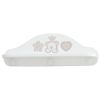 Рафт със закачалки Italbaby BABY RE Осн. цвят бял + декорация Dove Grey