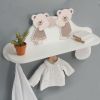 Детски рафт със закачалки Italbaby DOLCI COCCOLE White/Dove Grey