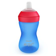Неразливаща се чаша Avent с мек накрайник 9М+ 300мл - момче