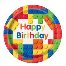 Хартиени чинийки Unique Building Blocks 8бр. 23см.