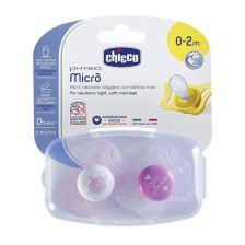 Залъгалка Chicco Physio Micro 0-2 м., 2 броя, Little Princess