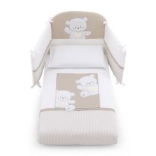 Спален комплект Italbaby Jolie Maxi 5 ч. 100х130 см. White / Dove Grey с обиколник, с бродерия