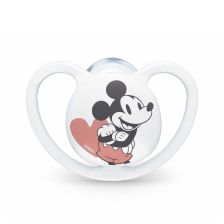 Ортодонтична залъгалка силиконова NUK SPACE MICKEY 0-6 м.