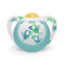Ортодонтична залъгалка каучукова NUK + кутийка 6-18 м 1 бр. STAR