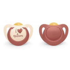 Ортодонтична залъгалка каучукова NUK for NATURE каучук 6-18м, 2бр.