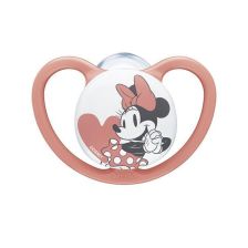 Ортодонтична залъгалка силиконова Nuk Space Mickey + кутия 6-18м.