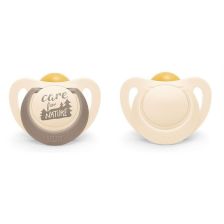 Ортодонтична залъгалка каучукова NUK for NATURE каучук  18-36м, 2бр.