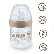 Бебешко шише за хранене силиконово NUK TEMPERATURE CONTROL PP 0-6м 150 мл