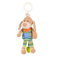 Музикална плюшена играчка Babyono Куче с гризалка 1124