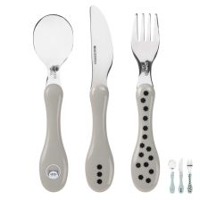 Детски прибори за хранене Lassig Little Chums, лъжичка, виличка, ножче