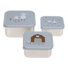 Детски комплект кутии Lassig Tiny Farmer, 3 броя