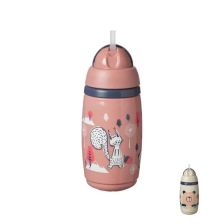 Неразливаща се термочаша със сламка Tommee Tippee SuperStar Insulated Straw Cup, с антибактериално покритие Bacshield, 266 мл, 12м+