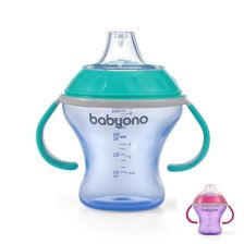 Неразливаща се чаша BabyOno с мек накрайник 180мл, 1456