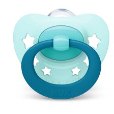 Биберон залъгалка NUK силикон 0-6 м.Signature с кутия за съхранение и стерилизация в микровълнова