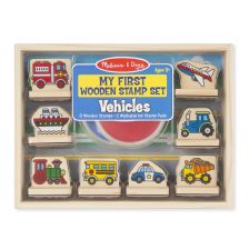 Комплект дървени печати Melissa and Doug  Превозни средства 12391