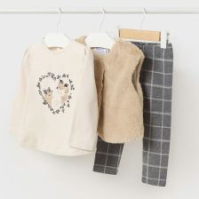 Детски комплект Mayoral блузка с панталон и елече, 2766