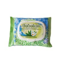 Бебешки мокри кърпи Bebelan с алое вера и лайка, мини 24 бр.