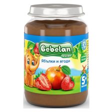 Бебешко пюре Bebelan Ovko Ябълки и ягоди 5+м. 190 g