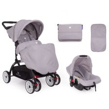 Бебешка количка 2 в 1 Kikka Boo Airy Light Grey