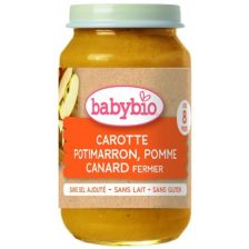 Био зеленчуково пюре Babybio - патешко, плодове и зеленчуци 200гр 8+м