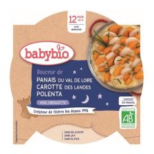 Био меню Babybio - Пащърнак, морков и царевичен грис 230гр 12м+