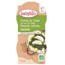 Био меню Babybio- Картоф, спанак и козе сирене 2x200гр. 8м+