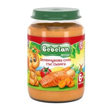 Бебешко пюре Bebelan Сьомга със Зеленчуци 6м+ 190гр. 1453