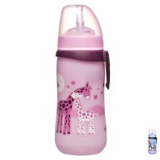 Детска чаша със сламка NIP Straw Cup, 330 мл, 12 месеца +