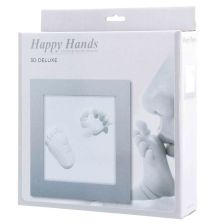 3D oтпечатък за бебе за ръчичка и краче Dooky Happy Hands Deluxe, с рамка
