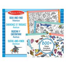 Книжка за оцветяване и стикери - Приключения Melissa and Doug 40151